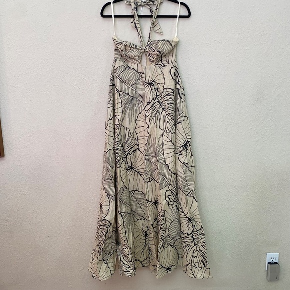 DISSH MALTA BLACK LINEN KNOT MIDI floral 100% Linen size 6 - Picture 8 of 16